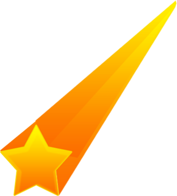 Orange Shooting Star