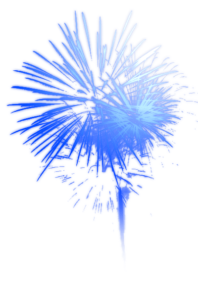 Bright Blue Fireworks