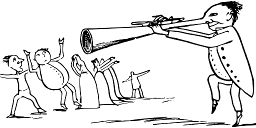 Edward Lear Drawing Trumpet Nose