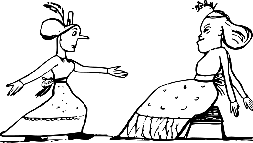 Edward Lear Drawing Two Ladies