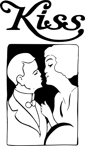 Kiss Vintage Image of a Couple