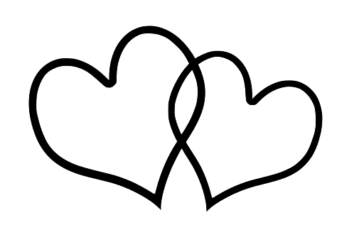 Love Two Intertwined Hearts