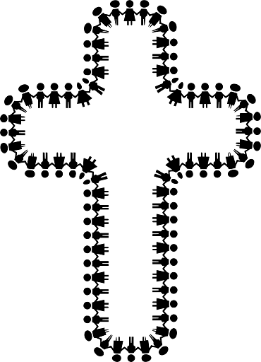 Cross People Holding Hands