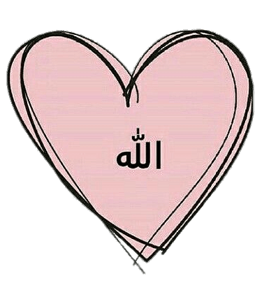 Allah in Pink Heart