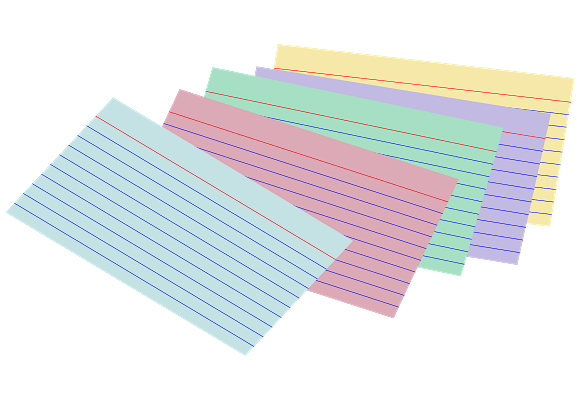 Coloured Index Cards