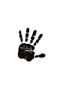 Hand Print Black