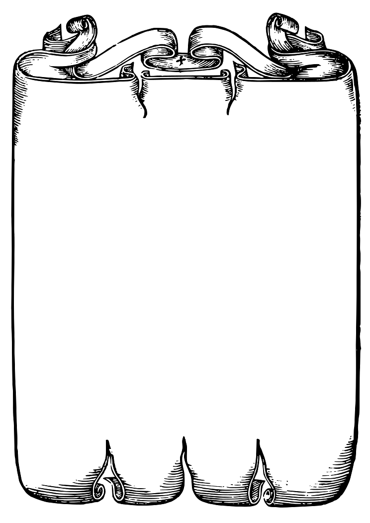 Scroll with Rolled Borders