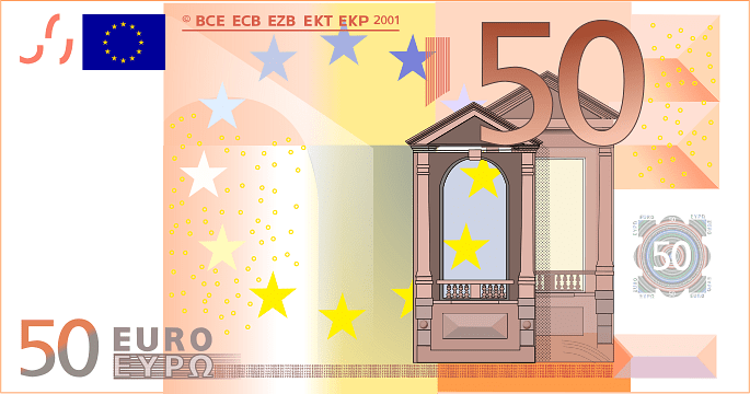 50 Euro Note Clipart