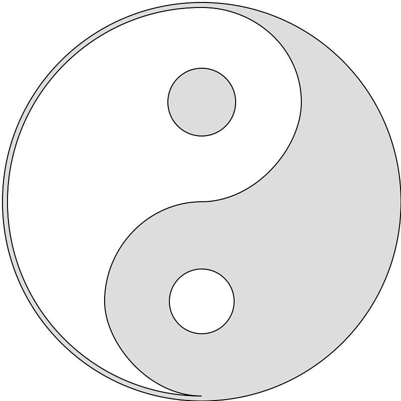 Light Grey Yin Yang Symbol