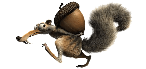 Ice Age character Scrat with Acorn