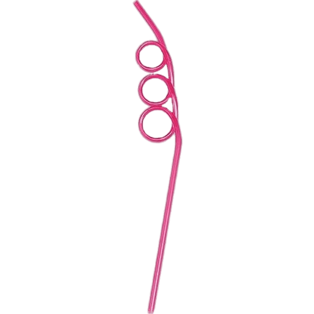 Pink Curly Wurly Straw