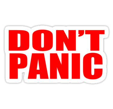 Don't Panic Sticker