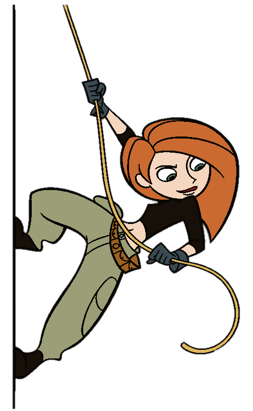 Kim Possible Climbing A Wall