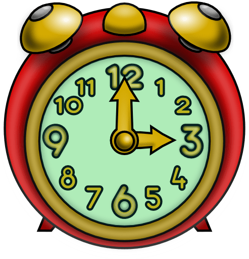 Three O'clock Clipart