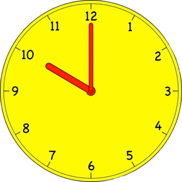 Ten O'clock Yellow Clock