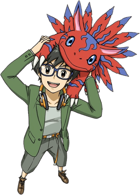 Digimon Characters Keito Tamada and Elecmon
