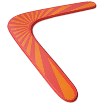 Red and Yellow Boomerang