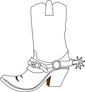 Black and White Cowboy Boot