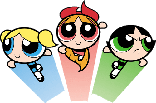 Powerpuff Girls Flying Away