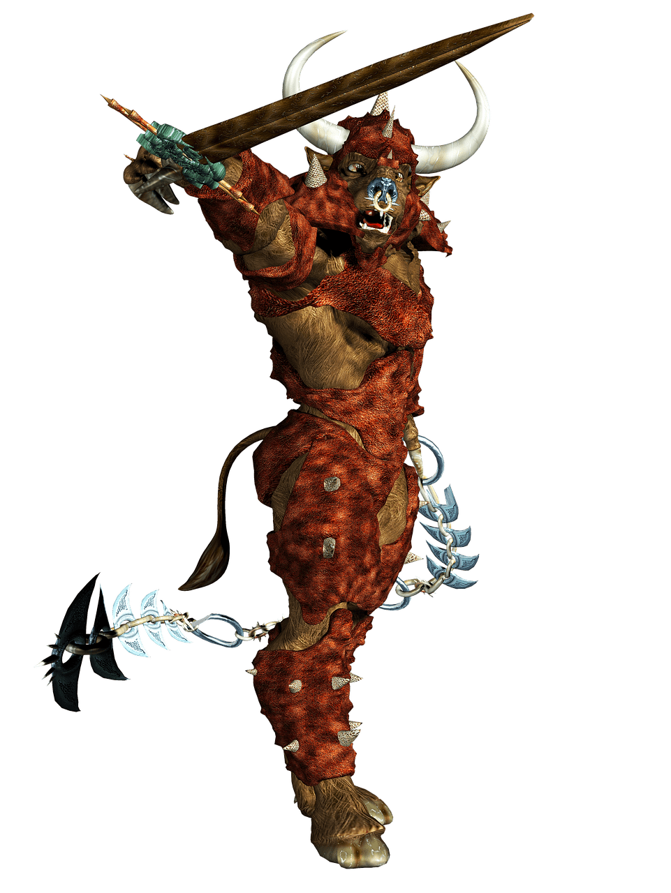 Minotaur Brandishing Sword