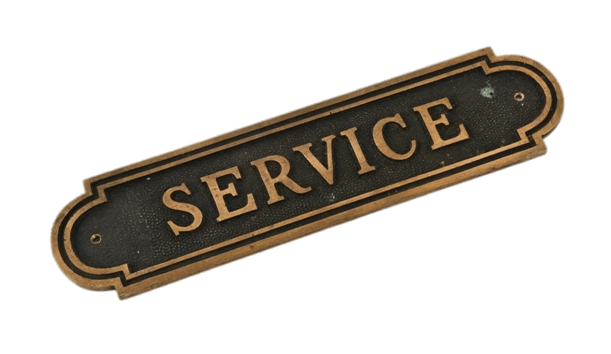 Vintage Bank Service Sign