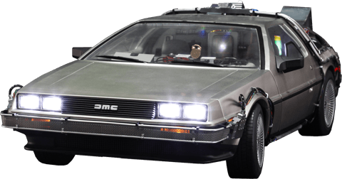 Delorean Front Back To The Future