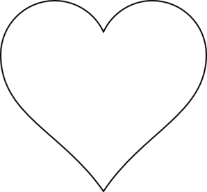 Heart Outline Thin Black