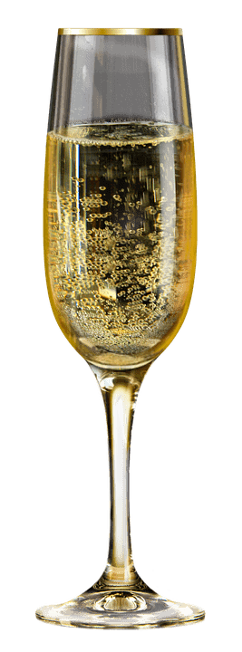 Glass Of Champagne Bubbles