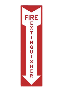 Fire Extinguisher Sign Down