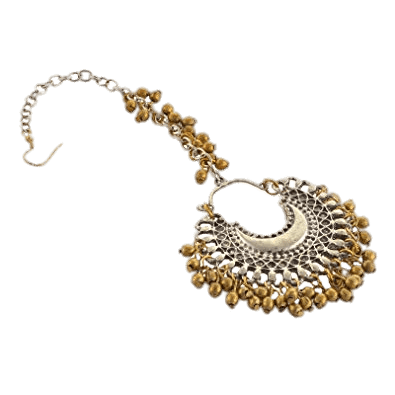 Silver and Gold Maang Tikka