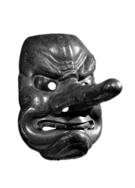 Tengu Mask Black and White