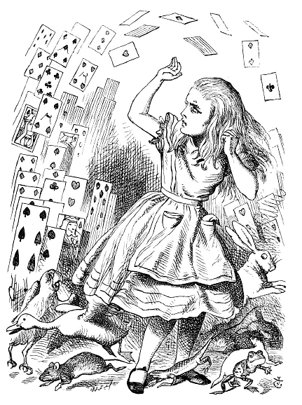 Alice In Wonderland Flying Cards