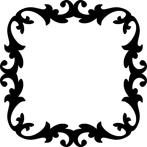 Thick Ornamental Black Frame Outline