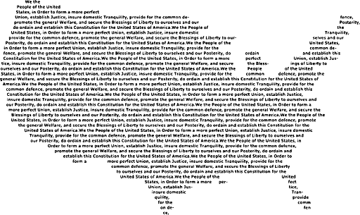 Constitution in Map of the United States