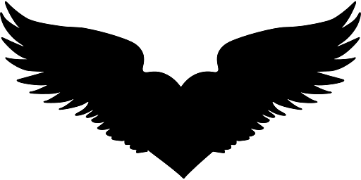 Silhouette of a Winged Heart