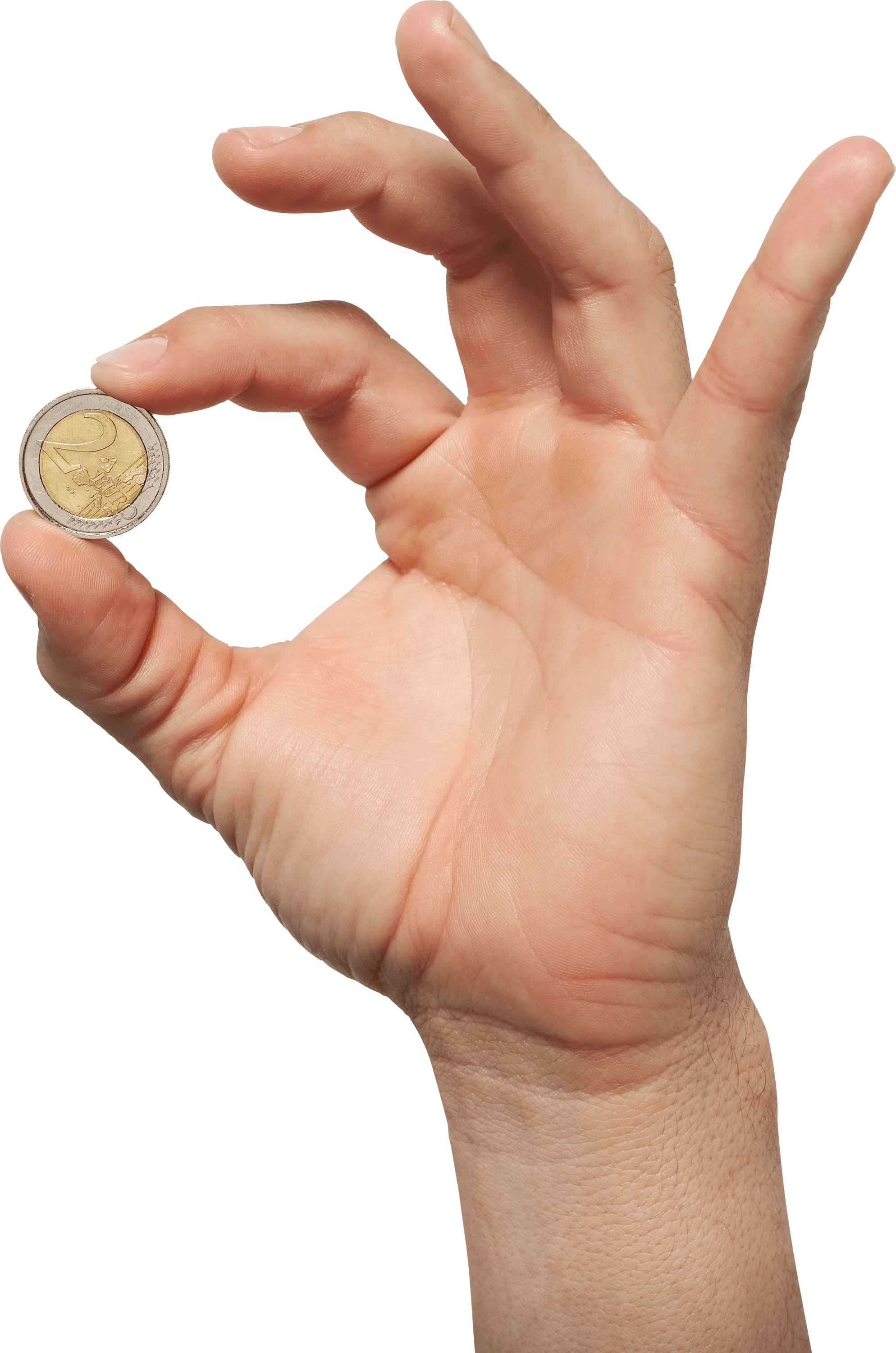 Holding Coin Hand
