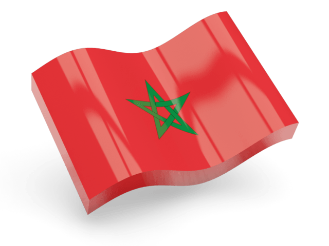 Morocco Flag Icon Wave
