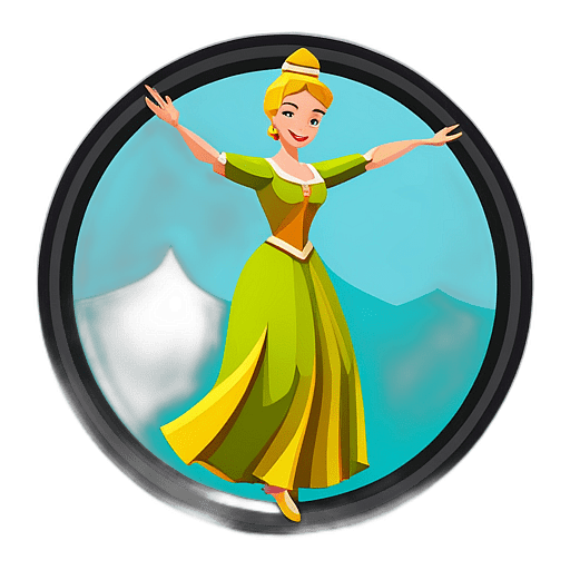 Eldest Dancing Princess (From The Twelve Dancing Princesses), Fairytale Character - Circle App Icon | Fan Art
