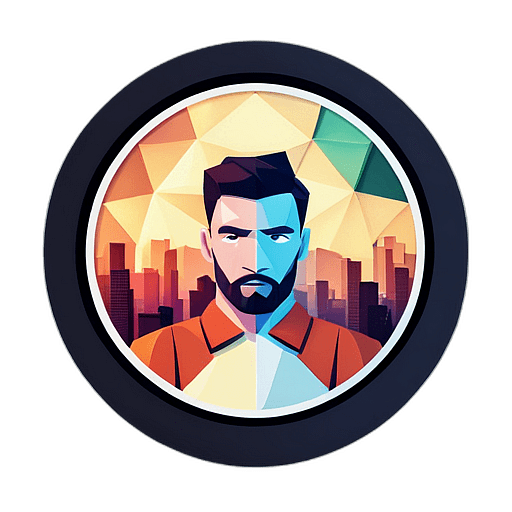 Tattoo Parlor, Minimalist App Icon - Circle Icon Bevel Border