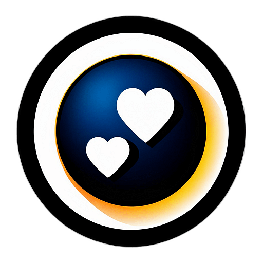 Dating, Minimalist App Icon - Circle Icon Bevel Border