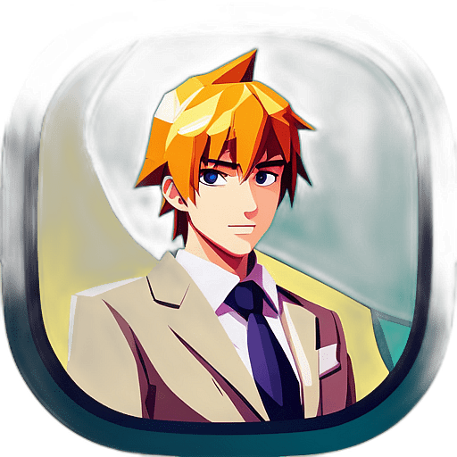 Anime Streaming, Minimalist App Icon - Circle Icon Bevel Border