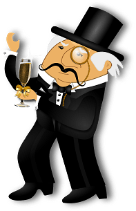 Gentleman with Glass of Champagne