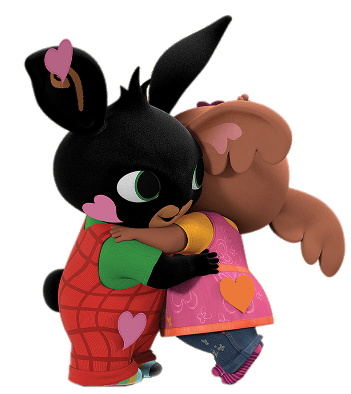 Bing Bunny and Sula Hugging