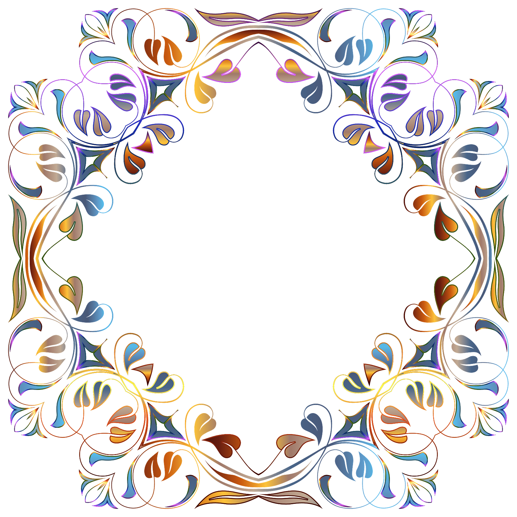 Floral Coloured Frame