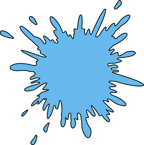 Large Blue Paint Splatter