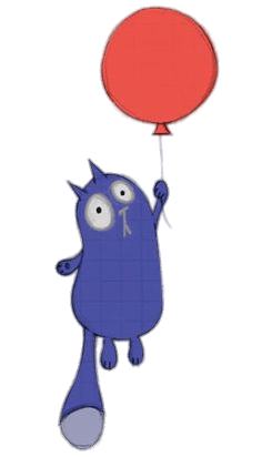 Peg + Cat Flying Away on A Balloon