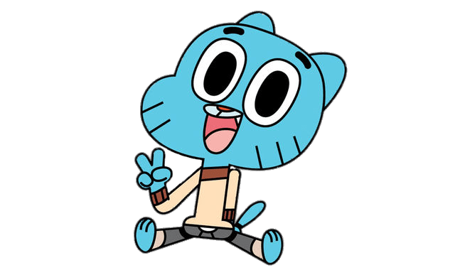 Gumball Making Peace Sign