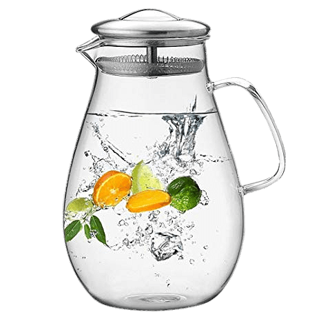 Pitcher filled with fruity water