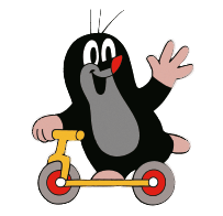 Little Mole on A Scooter
