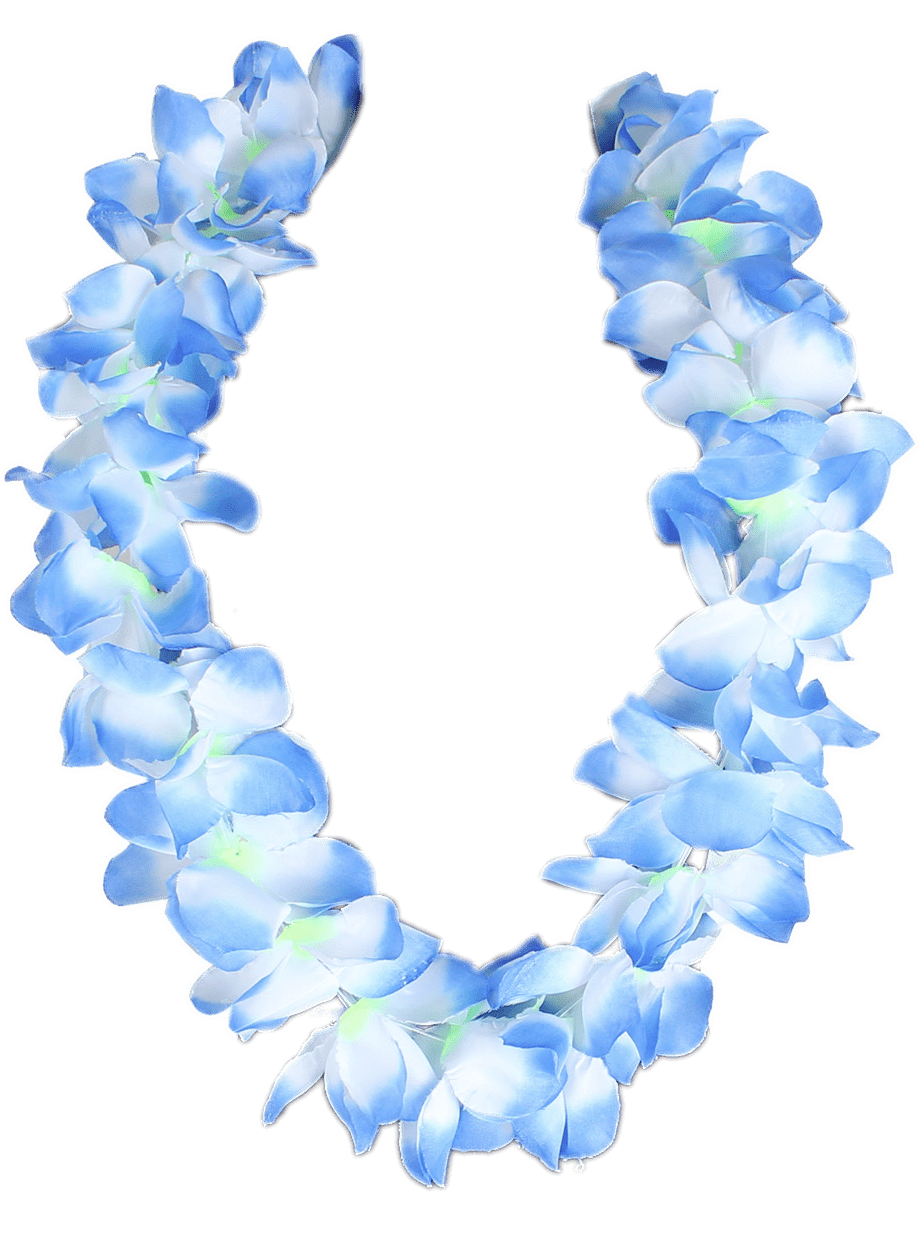 Blue Hawaiian Flower Necklace